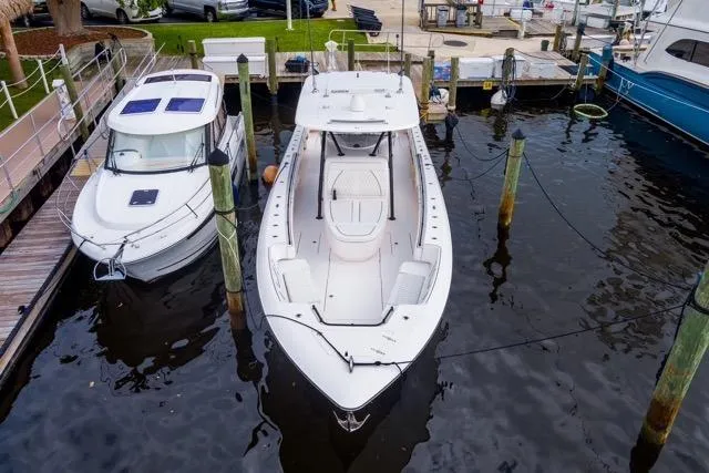 Slide: The Image of 2020 Contender 44 ST boat with Garmin xHD2 radar and LED light bar. - 23