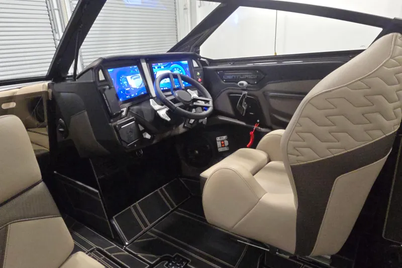 Slide: The Image of Luxurious interior of 2026 Centurion R1245 with advanced digital dashboard and ergonomic seating. - 11