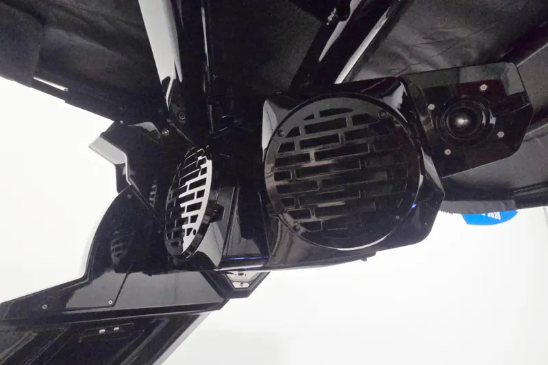 Slide: The Image of Close-up of Centurion R1245 2026 model's sleek black speaker system. - 14