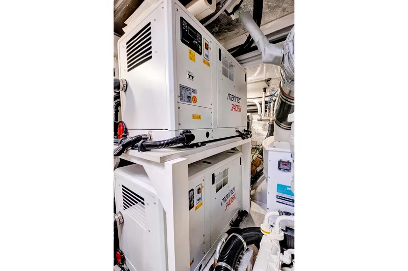 Slide: The Image of Engine room of 2024 Sunseeker 76 Yacht with Mariner 340SK generators. - 101