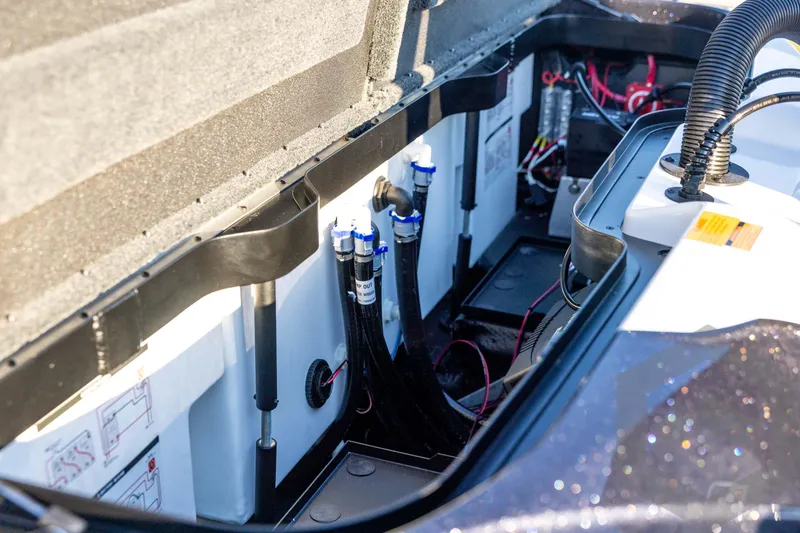 Slide: The Image of 2026 Skeeter ZXE21 boat interior wiring and components detail. - 81