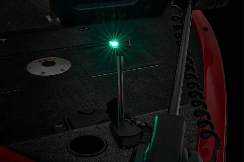 Slide: The Image of Manufacturer Provided Image: 2026 Tracker Pro Guide V-16 WT boat interior with illuminated navigation light. - 35