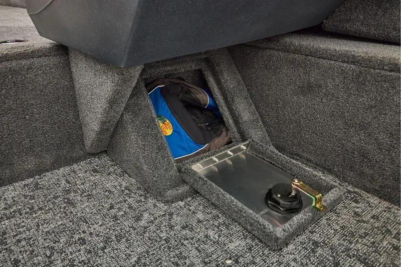 Slide: The Image of Manufacturer Provided Image: Storage compartment in 2026 Tracker Pro Guide V-16 WT boat interior. - 51