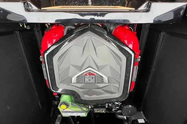 Slide: The Image of 2025 Nautique Super Air Nautique G23 engine with red accents and modern design. - 19