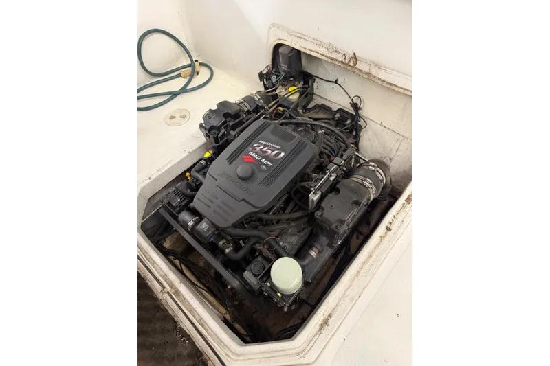 Slide: The Image of 2006 Baha Cruisers 277 GLE engine compartment with MerCruiser 350 MAG MPI. - 26