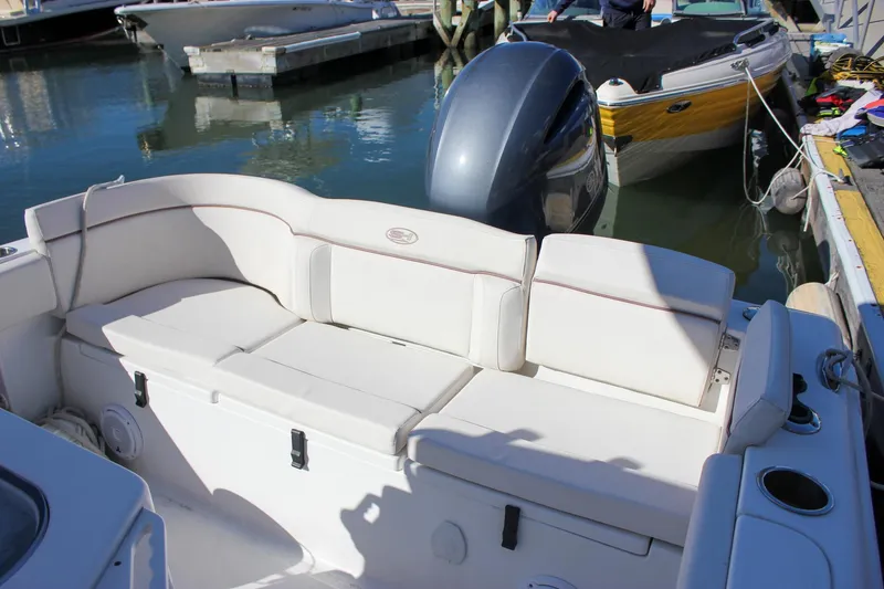Slide: The Image of Portable toilet in 2020 Sea Hunt Ultra 234 boat compartment. - 30