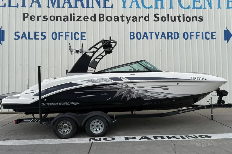 The Image of 2018 Chaparral Vortex 2430 VRX boat on trailer at Delta Marine Yacht Center. - 0