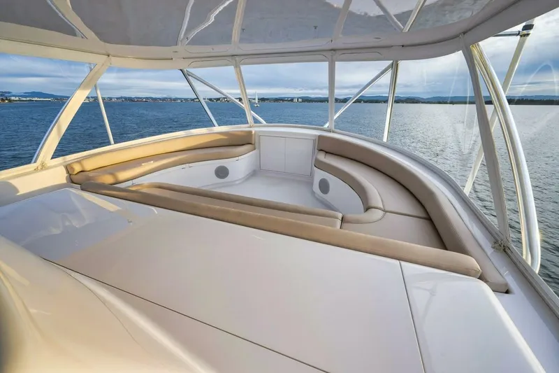 Slide: The Image of Luxurious Weaver custom yacht interior with panoramic ocean view, 2012 model. - 42