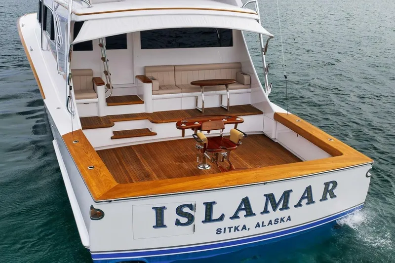 Slide: The Image of Luxury Weaver custom yacht "Islamar" from 2012, docked in Sitka, Alaska. - 7