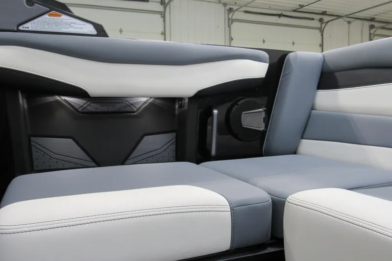 Slide: The Image of 2026 Axis A200 boat interior with modern seating and sleek design. - 8