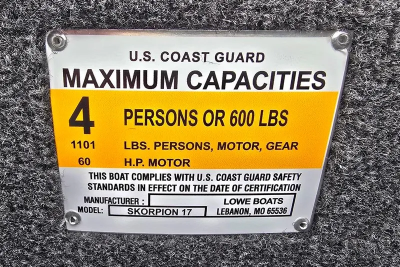 Slide: The Image of Coast Guard capacity plate. - 13