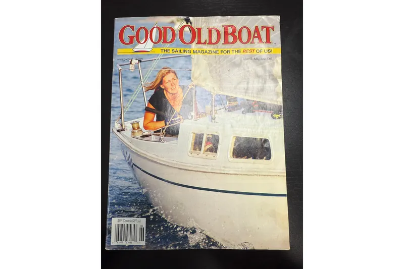 Slide: The Image of Good Old Boat magazine cover featuring a Catalina 36 MkII sailboat, 2006 edition. - 4