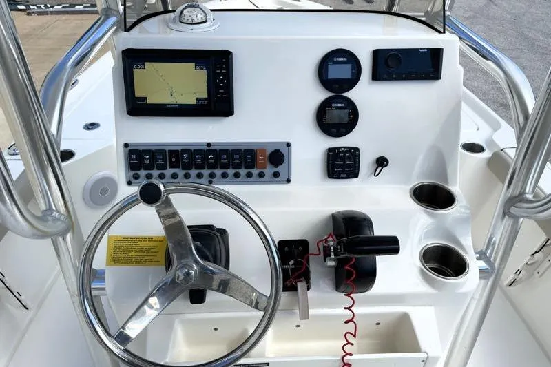 Slide: The Image of Garmin GPS display on 2024 Key West 210 Bay Reef boat dashboard. - 33