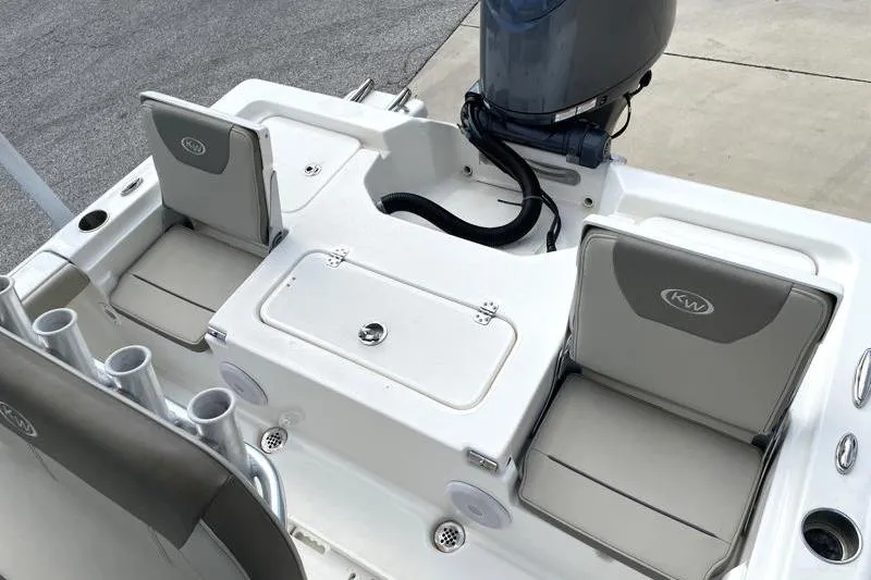 Slide: The Image of Open storage compartment on 2024 Key West 210 Bay Reef boat. - 39