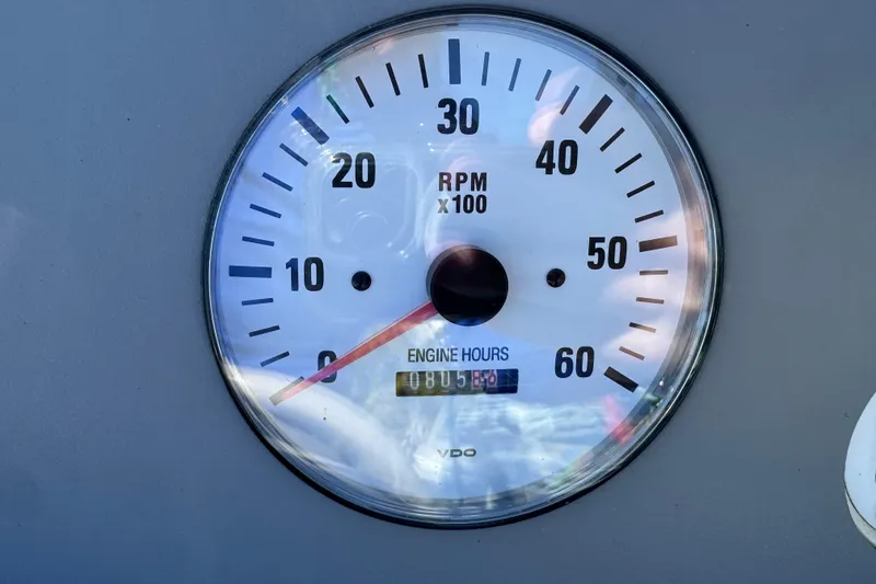 Slide: The Image of Tachometer of 2000 Formula 260 Bowrider showing RPM and engine hours. - 19