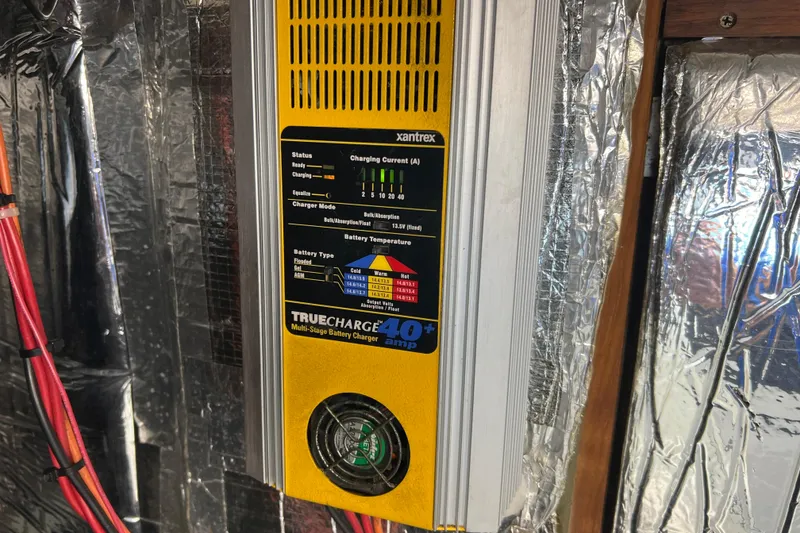 Slide: The Image of Xantrex TrueCharge 40+ battery charger in 1987 Carver 4227 Cockpit Motor Yacht. - 112
