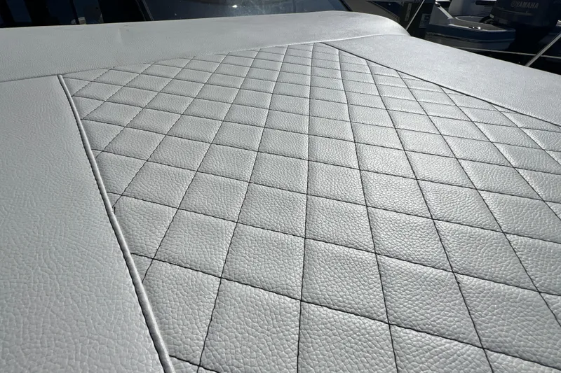 Slide: The Image of Quilted upholstery detail on 1987 Carver 4227 Cockpit Motor Yacht. - 27