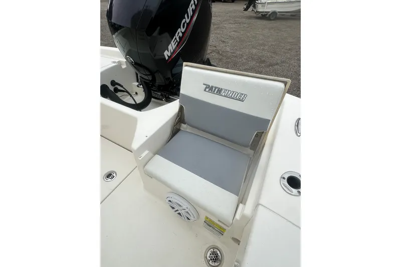 Slide: The Image of Pathfinder 2005 TRS boat seat with Mercury engine, 2023 model. - 12