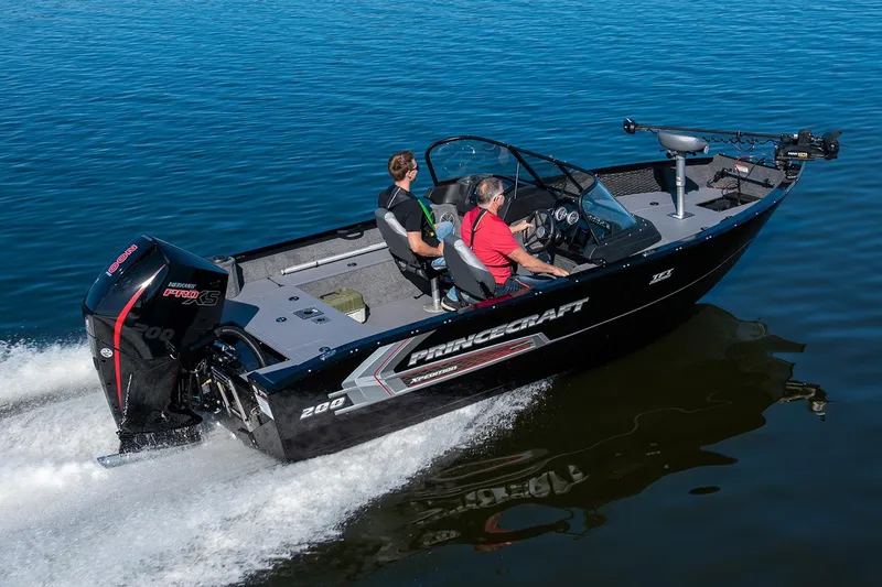 Slide: The Image of Manufacturer Provided Image: 2024 Princecraft Xpedition 200 boat cruising on a lake. - 1
