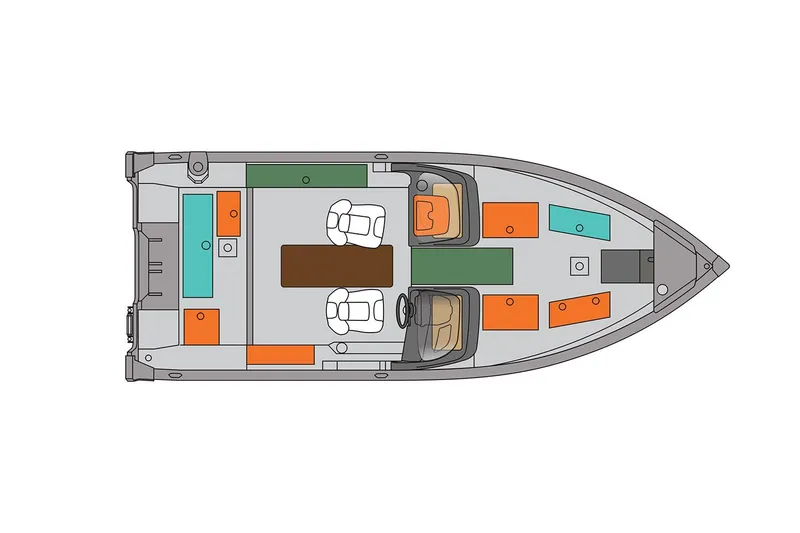 Slide: The Image of Manufacturer Provided Image: Top view of 2024 Princecraft Xpedition 200 boat layout. - 6