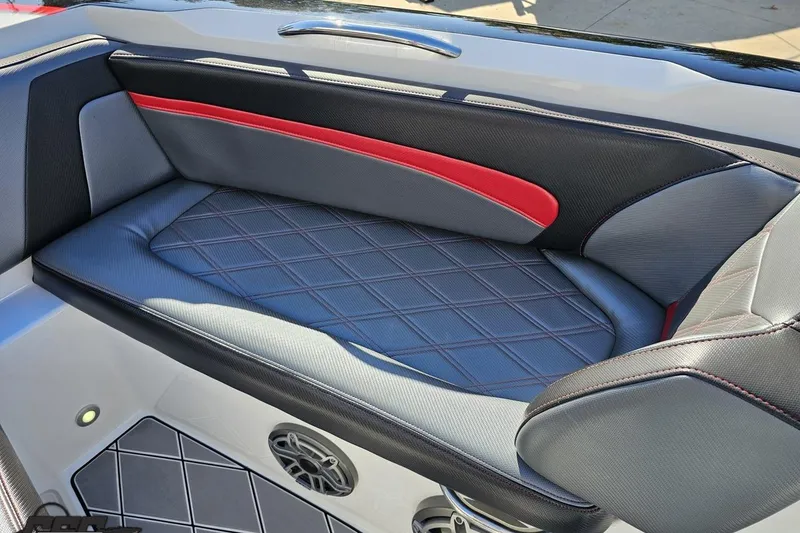 Slide: The Image of 2020 Sunsation 32 CCX boat interior with stylish seating and modern design. - 103