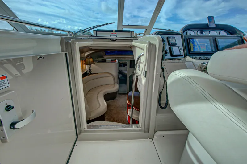 Slide: The Image of Interior of 2006 Sea Ray 40 Motor Yacht with seating and storage. - 35