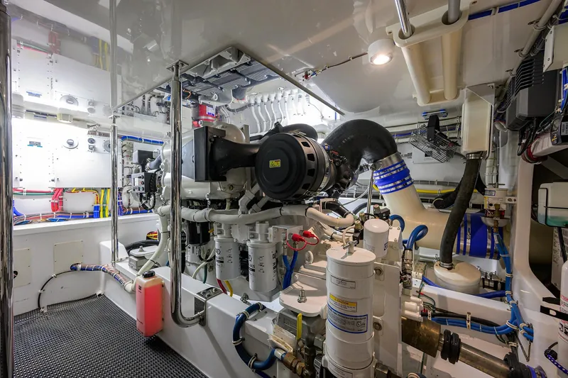 Slide: The Image of Hatteras 54 Sea Nyle - Engine Room - 67