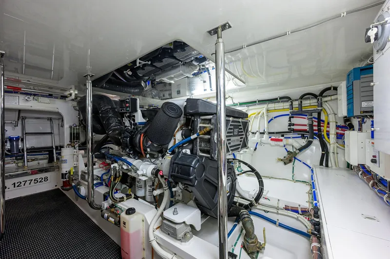 Slide: The Image of Hatteras 54 Sea Nyle - Engine Room - 72