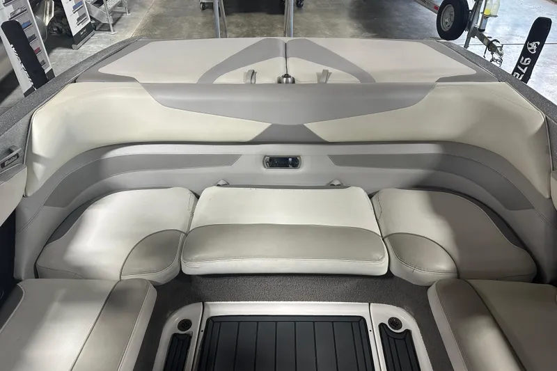 Slide: The Image of 2016 Malibu Wakesetter 23 LSV interior seating, featuring sleek, modern design and comfortable upholstery. - 10