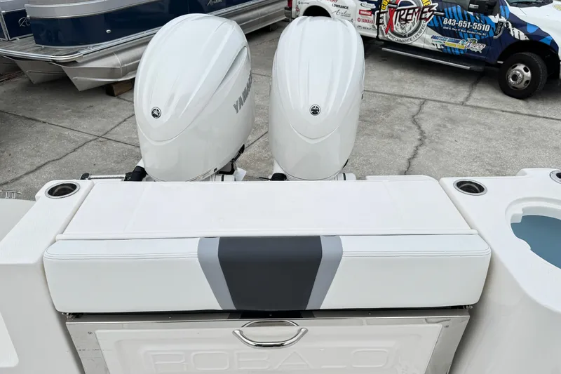 Slide: The Image of 2026 Robalo R250 Center Console with dual Yamaha outboard engines. - 27