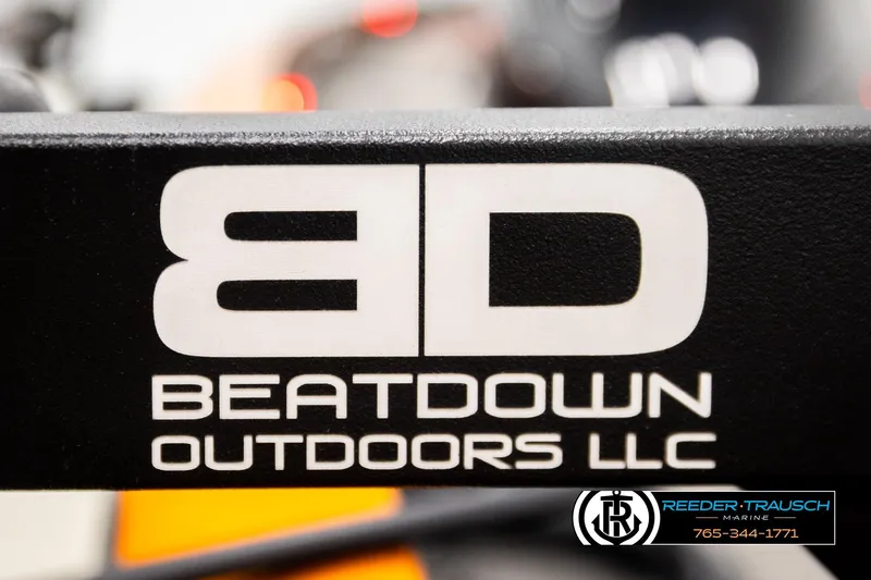 Slide: The Image of Beatdown Outdoors LLC logo on Lowe Stinger 178, 2022 model, by Reeder-Trausch Marine. - 45