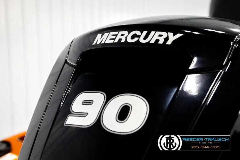 Slide: The Image of Mercury 90 horsepower engine on 2022 Lowe Stinger 178 boat. - 48