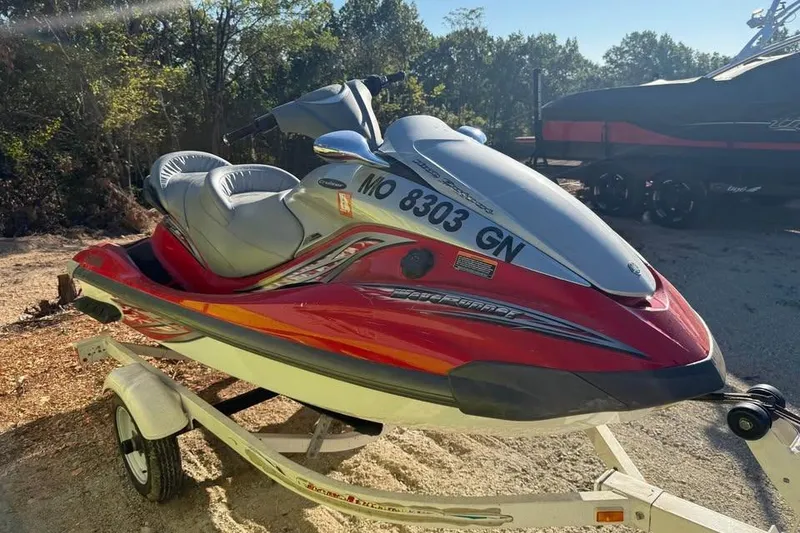 Slide: The Image of 2005 Yamaha WaveRunner FX Cruiser HO on trailer, parked outdoors. - 3