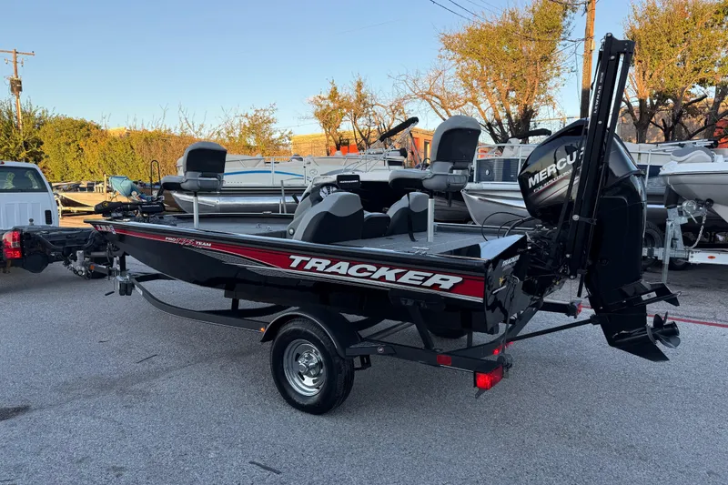 Slide: The Image of 2017 Tracker Pro Team 175 boat on trailer with Mercury outboard motor. - 9