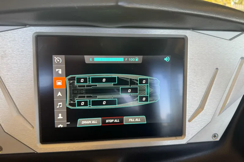 Slide: The Image of 2023 Supreme ZS212 boat interior with red and gray seating, modern design. - 20