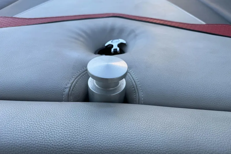 Slide: The Image of Close-up of 2023 Supreme ZS212 boat seat with metal fixture. - 32