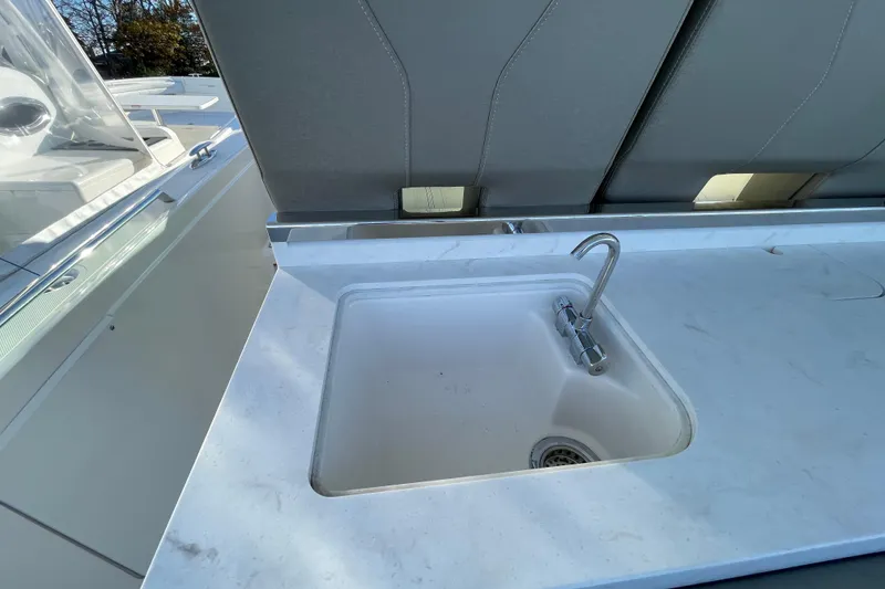Slide: The Image of 2023 Tiara Yachts 34 LS boat sink with sleek countertop design. - 35