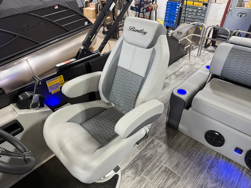 Slide: The Image of Bentley Pontoons Elite 200HP 223 Swingback Tritoon 2026 - 11