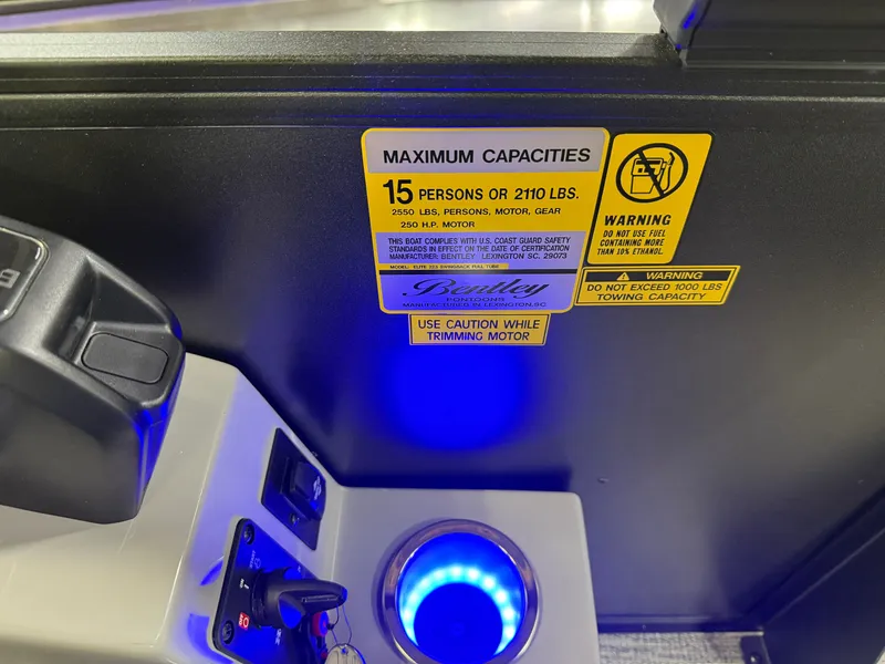 Slide: The Image of Bentley Pontoons Elite 200HP 223 Swingback Tritoon 2026 - 16