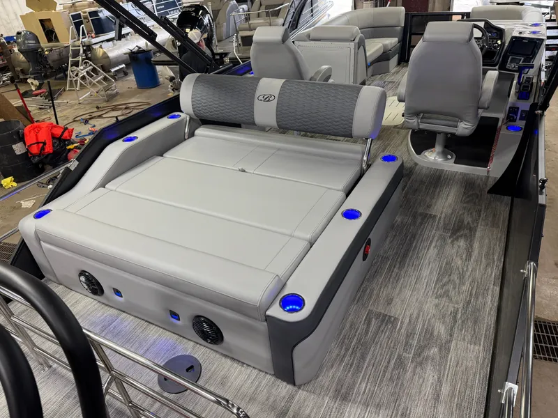 Slide: The Image of Bentley Pontoons Elite 200HP 223 Swingback Tritoon 2026 - 24