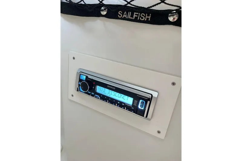 Slide: The Image of Kenwood stereo system in 2005 Sailfish 218 WAC boat interior. - 26