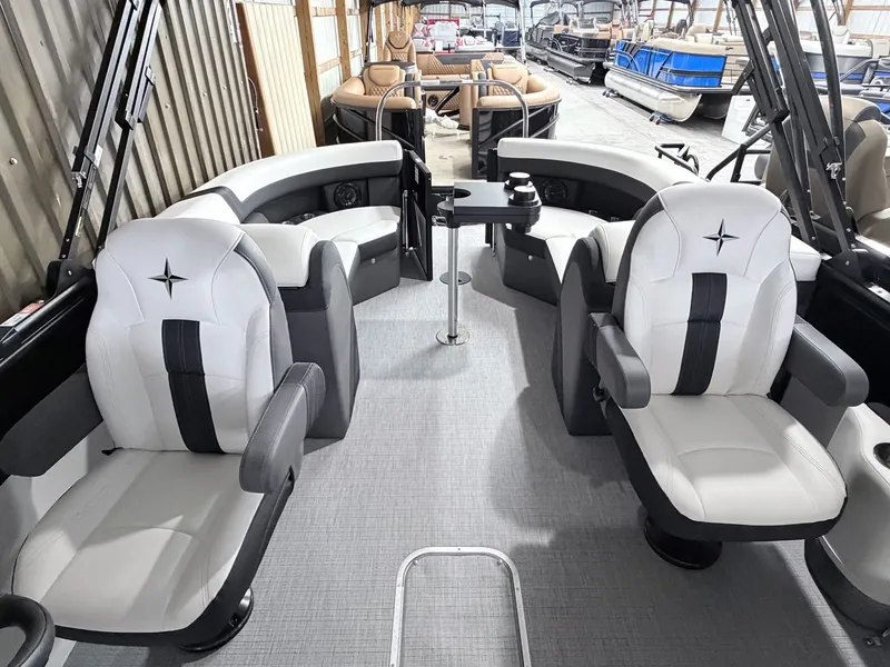 Slide: The Image of Interior of 2026 Berkshire CTS Series 22RFX CTS pontoon boat. - 19