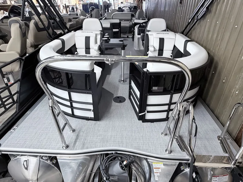 Slide: The Image of Interior view of 2026 Berkshire CTS Series 22RFX CTS pontoon boat. - 4