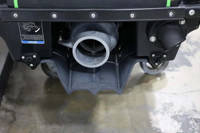 Slide: The Image of 2022 Kawasaki Jetski SX-R rear view showing jet propulsion system. - 21