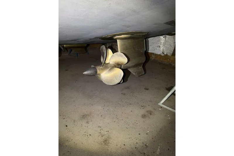 Slide: The Image of Propeller of 2018 Tiara Yachts C44 Coupe on dry dock. - 28