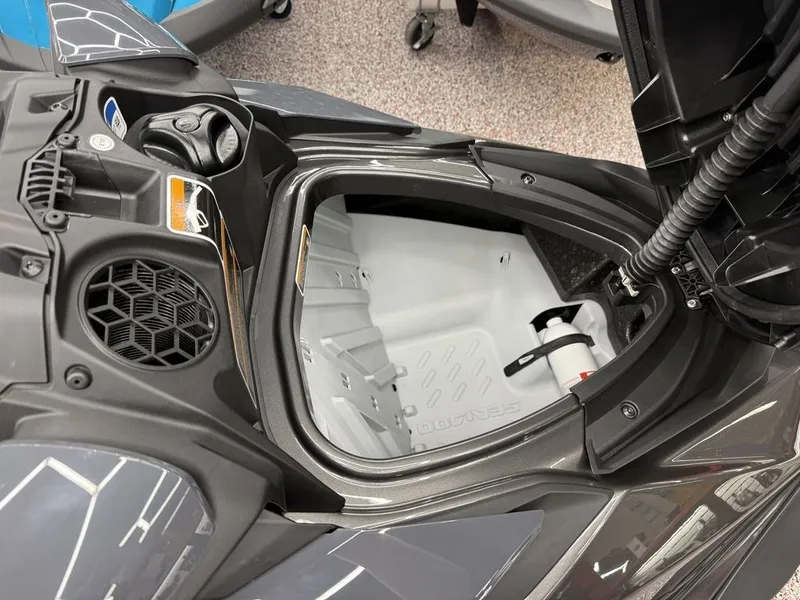 Slide: The Image of Interior view of 2026 Sea-Doo GTR™-X 300 iBR storage compartment. - 4