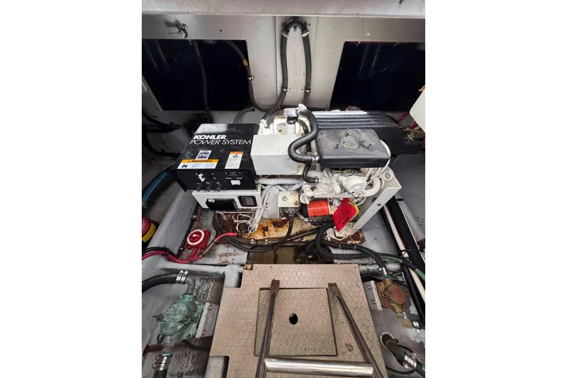 Slide: The Image of Electrical control panel on a 1999 Silverton 392 Motor Yacht. - 19