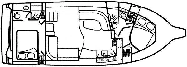 Slide: The Image of Engine compartment of a 1999 Silverton 392 Motor Yacht with Crusader XL engine. - 20