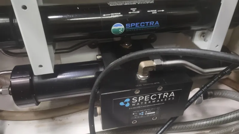 Slide: The Image of Spectra Watermakers system in a 1980 Santa Cruz SC 50 yacht. - 37