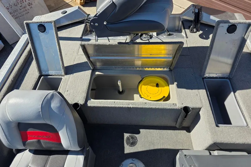 Slide: The Image of Bass Tracker Pro Crappie 175 boat interior with storage compartments, 2010 model. - 15